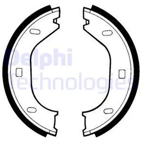 комплект спирачна челюст, ръчна спирачка DELPHI LS1370