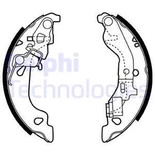 комплект спирачна челюст DELPHI LS1858