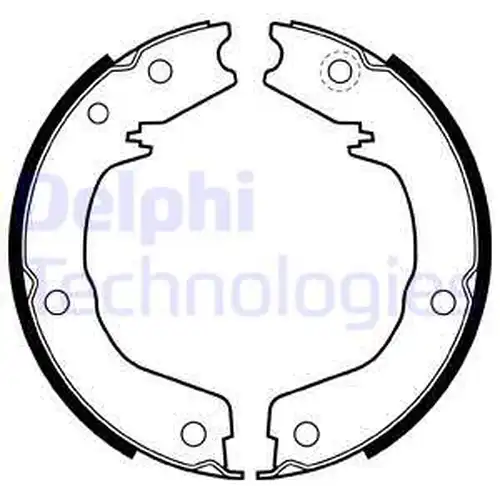 комплект спирачна челюст, ръчна спирачка DELPHI LS2007
