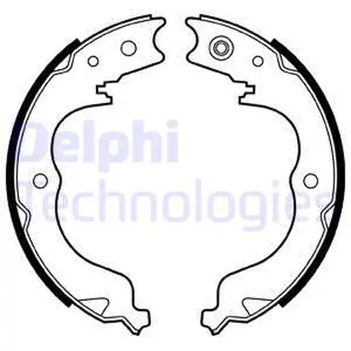 комплект спирачна челюст, ръчна спирачка DELPHI LS2008