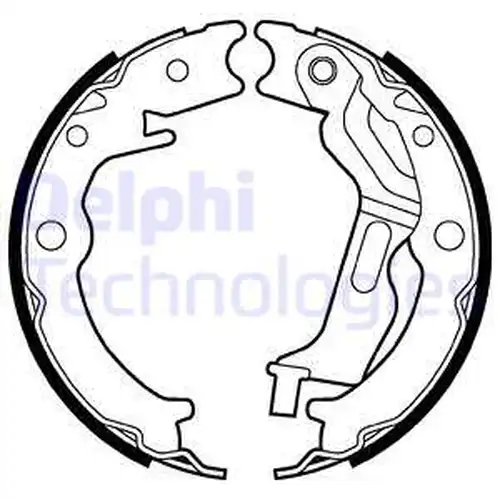 комплект спирачна челюст, ръчна спирачка DELPHI LS2025