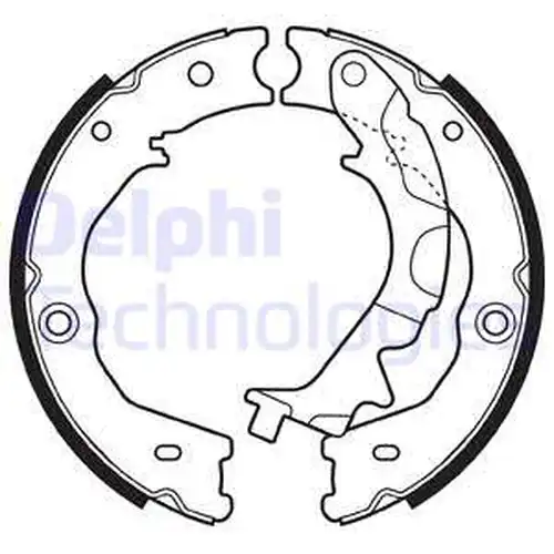 комплект спирачна челюст, ръчна спирачка DELPHI LS2031