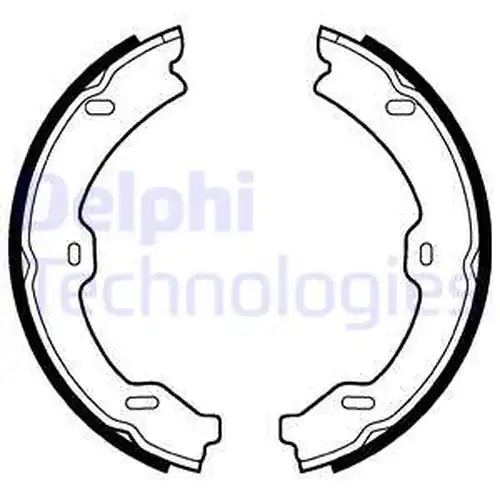 комплект спирачна челюст, ръчна спирачка DELPHI LS2040