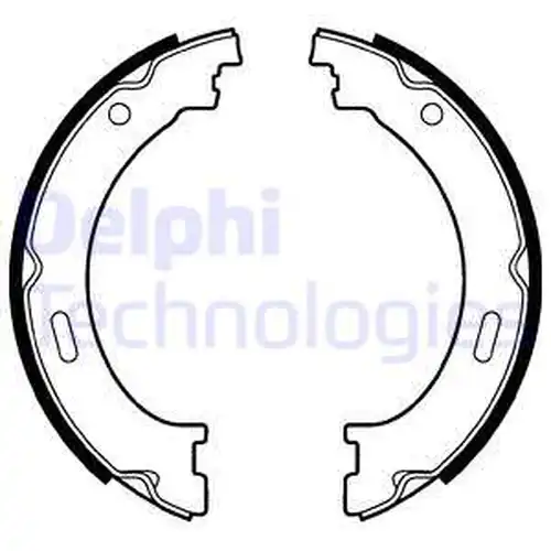 комплект спирачна челюст, ръчна спирачка DELPHI LS2041