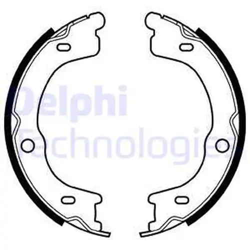 комплект спирачна челюст, ръчна спирачка DELPHI LS2048