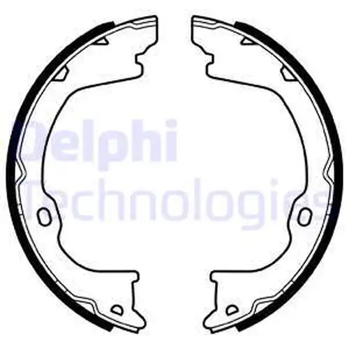 комплект спирачна челюст, ръчна спирачка DELPHI LS2055