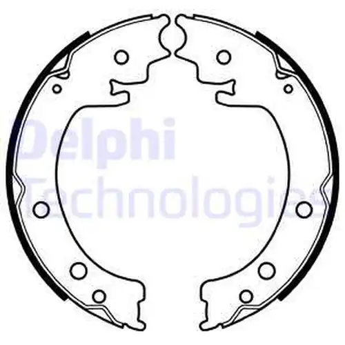 комплект спирачна челюст, ръчна спирачка DELPHI LS2058