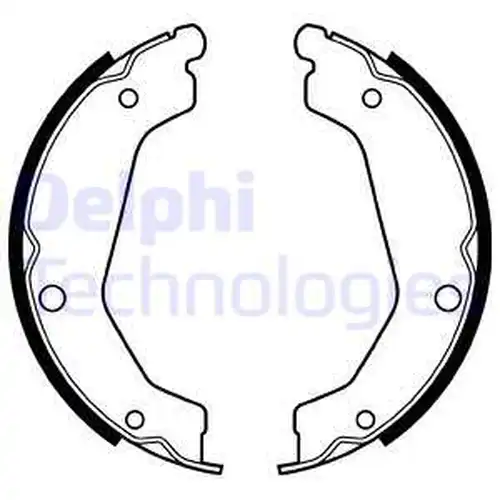 комплект спирачна челюст, ръчна спирачка DELPHI LS2085