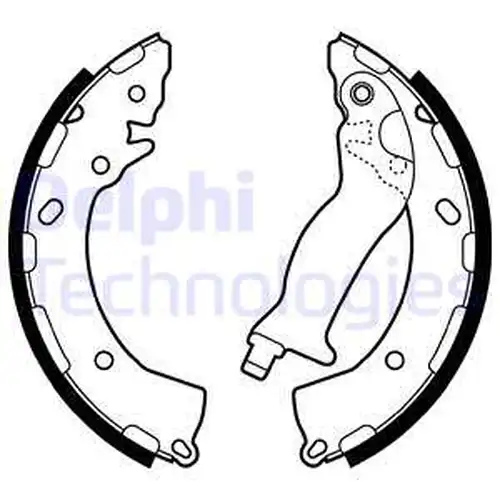 комплект спирачна челюст DELPHI LS2087