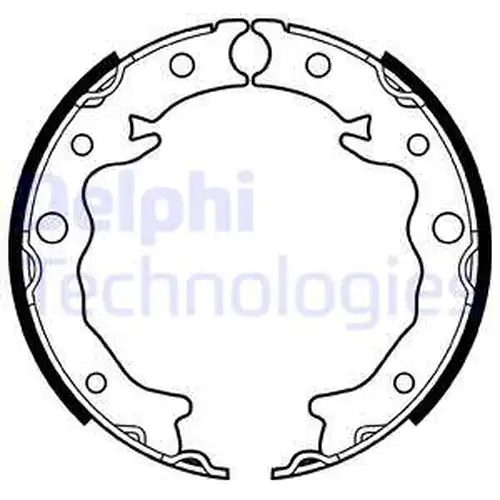 комплект спирачна челюст, ръчна спирачка DELPHI LS2089