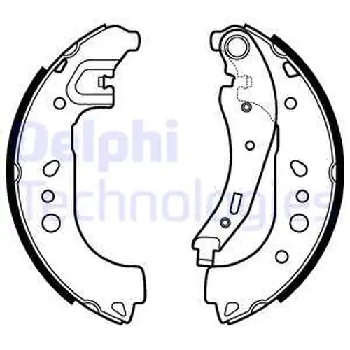 комплект спирачна челюст DELPHI LS2109