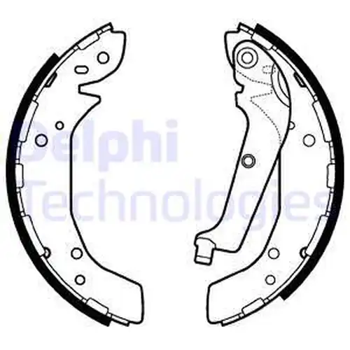 комплект спирачна челюст DELPHI LS2117