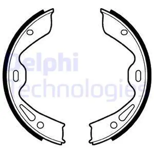 комплект спирачна челюст, ръчна спирачка DELPHI LS2120