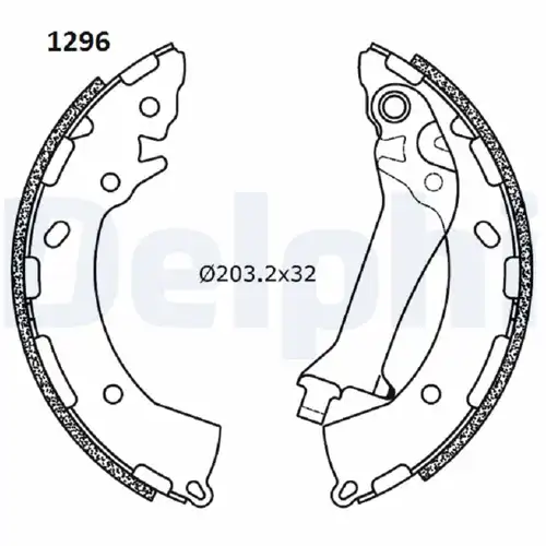 комплект спирачна челюст DELPHI LS2180