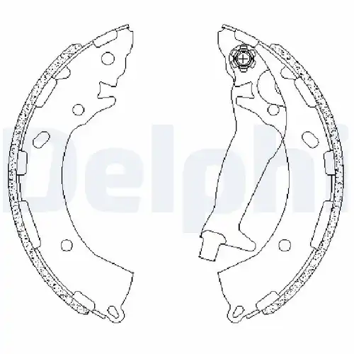 комплект спирачна челюст DELPHI LS2195