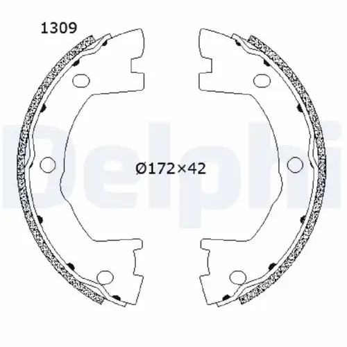 комплект спирачна челюст DELPHI LS2203