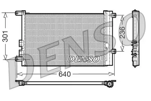 кондензатор, климатизация DENSO DCN01016