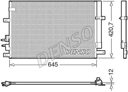 кондензатор, климатизация DENSO DCN01024