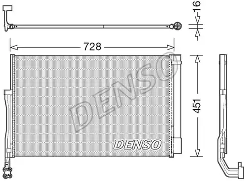 кондензатор, климатизация DENSO DCN02007