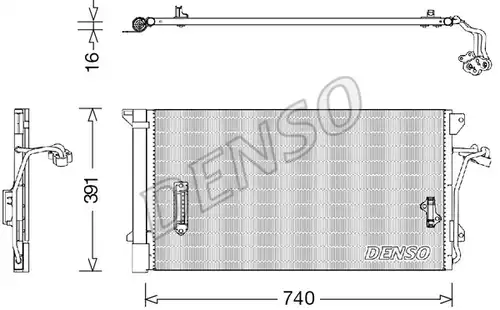 кондензатор, климатизация DENSO DCN02027
