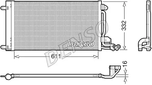 кондензатор, климатизация DENSO DCN02034