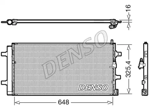кондензатор, климатизация DENSO DCN02040