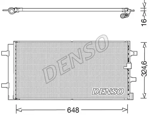 кондензатор, климатизация DENSO DCN02044