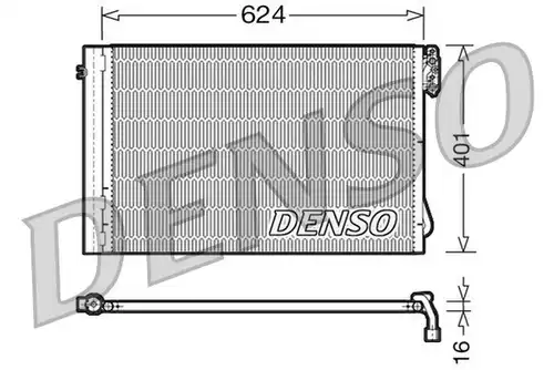 кондензатор, климатизация DENSO DCN05011