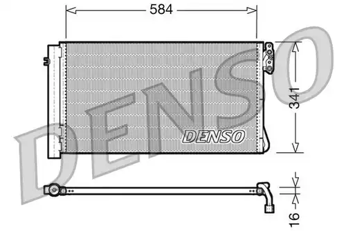 кондензатор, климатизация DENSO DCN05012