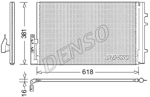 кондензатор, климатизация DENSO DCN05014