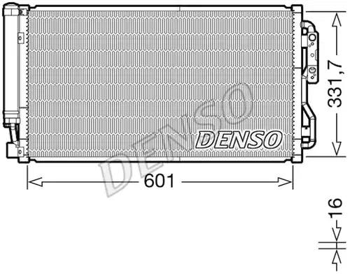 кондензатор, климатизация DENSO DCN05105