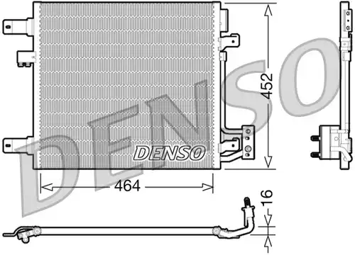 кондензатор, климатизация DENSO DCN06014