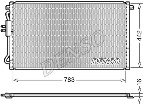 кондензатор, климатизация DENSO DCN06015