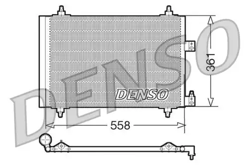кондензатор, климатизация DENSO DCN07005