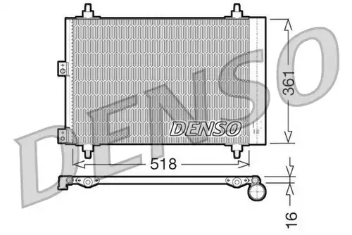 кондензатор, климатизация DENSO DCN07006