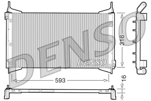 кондензатор, климатизация DENSO DCN09012