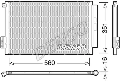 кондензатор, климатизация DENSO DCN09043