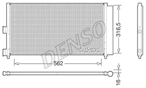 кондензатор, климатизация DENSO DCN09072
