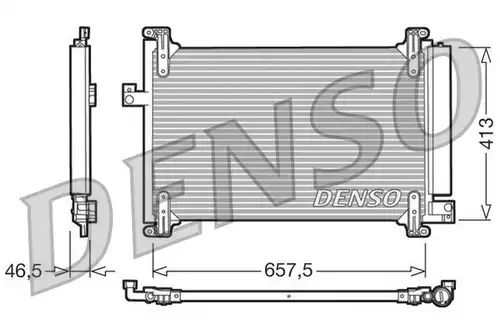 кондензатор, климатизация DENSO DCN09083