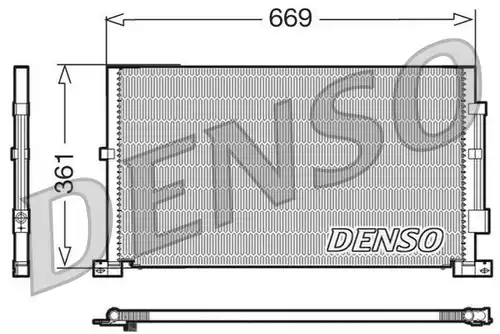 кондензатор, климатизация DENSO DCN10012