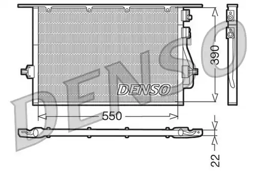 кондензатор, климатизация DENSO DCN10014