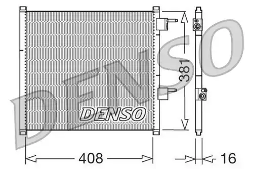 кондензатор, климатизация DENSO DCN10019