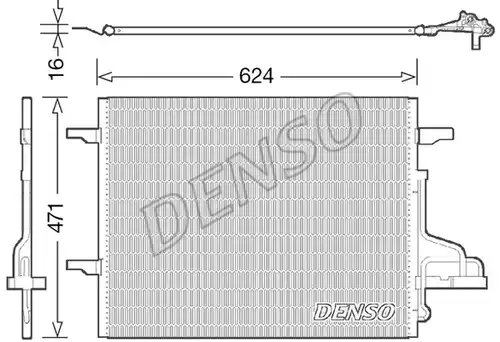 кондензатор, климатизация DENSO DCN10027