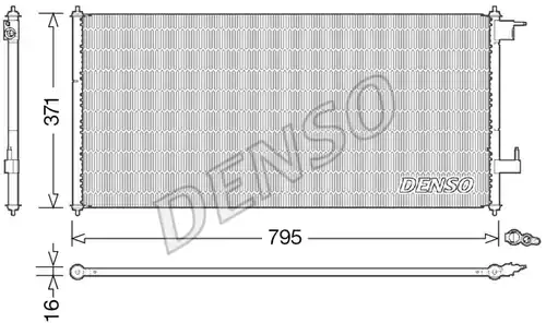кондензатор, климатизация DENSO DCN10030