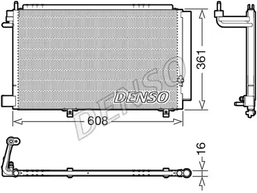 кондензатор, климатизация DENSO DCN10041