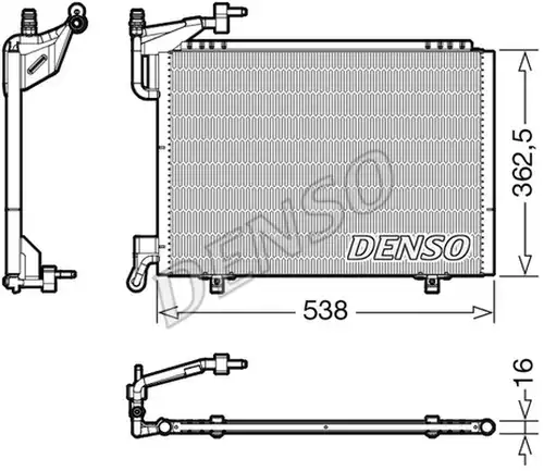 кондензатор, климатизация DENSO DCN10042