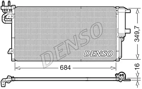 кондензатор, климатизация DENSO DCN10045