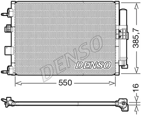 кондензатор, климатизация DENSO DCN10046