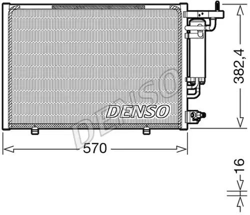 кондензатор, климатизация DENSO DCN10052