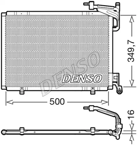 кондензатор, климатизация DENSO DCN10055